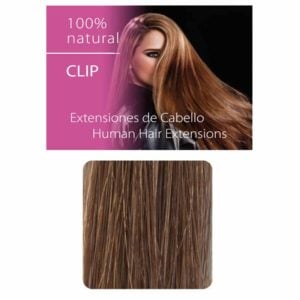 Włosy Clip mahoniowy brąz