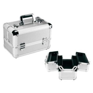Kufer kosmetyczny aluminiowy, srebrny