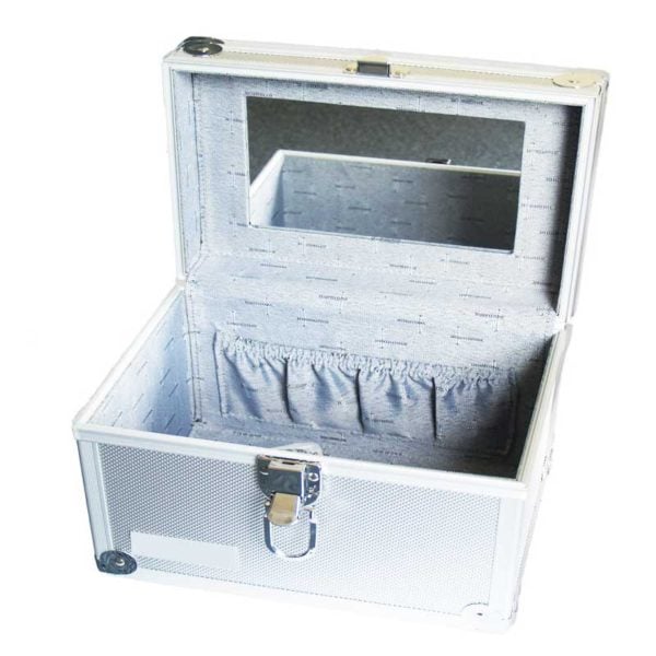 Kufer kosmetyczny, aluminiowy