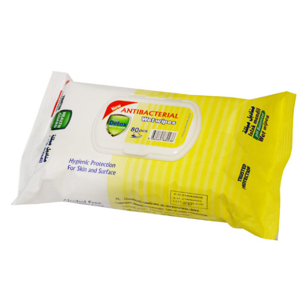 Detox chusteczki do dezynfekcji 80szt żółte
