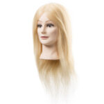 Główka fryzjerska włosy naturalne blond długości 45-50 cm